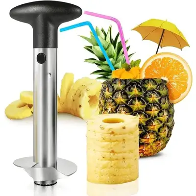 [New Deal] Premium Pineapple Corer Remover - Upgraded, Reinforced, Thicker Blade, Ideal for Pineapple Juicing and Cuts Fruit ...
