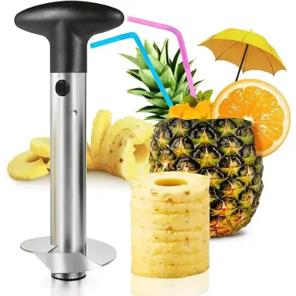 [New Deal] Premium Pineapple Corer Remover - Upgraded, Reinforced, Thicker Blade, Ideal for Pineapple Juicing and Cuts Fruit ...