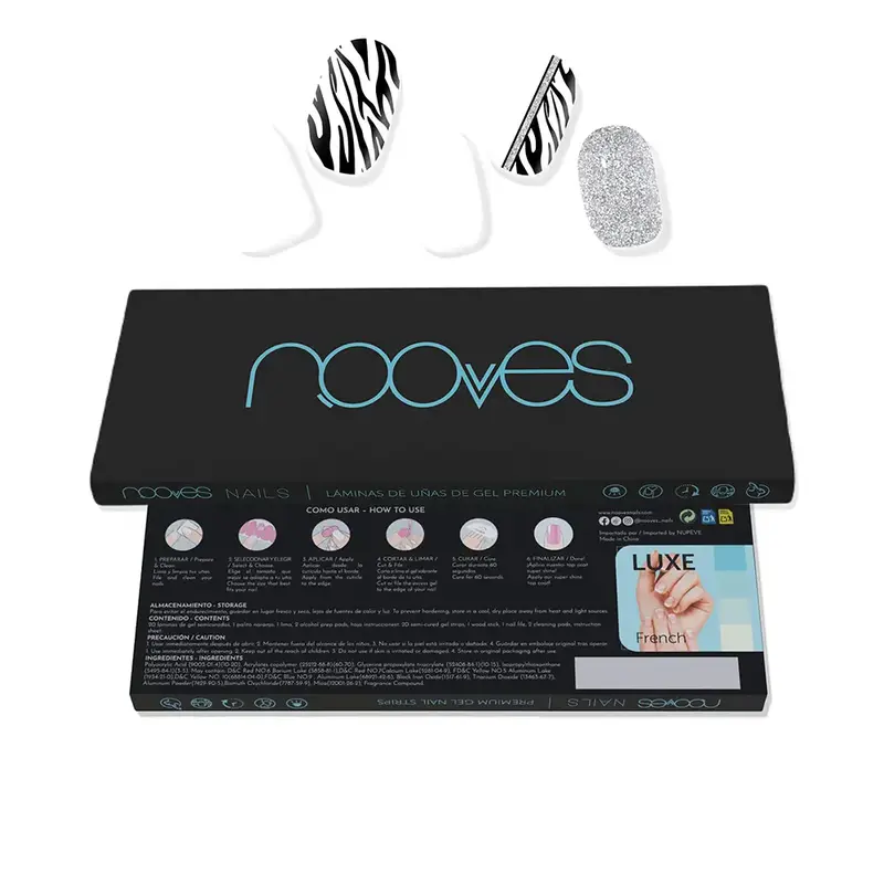 Nooves Premium Glam Funky Baby Gel Nail Sheets 20 U