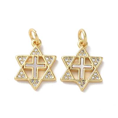 Brass Micro Pave Cubic Zirconia Pendants