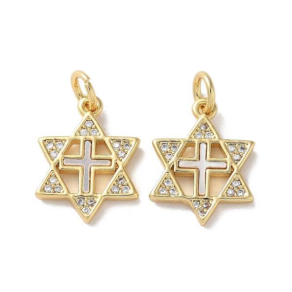 Brass Micro Pave Cubic Zirconia Pendants
