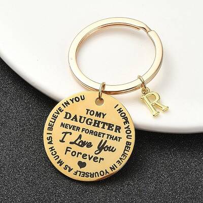 Valentine's Day Brass & 201 Stainless Steel Keychain