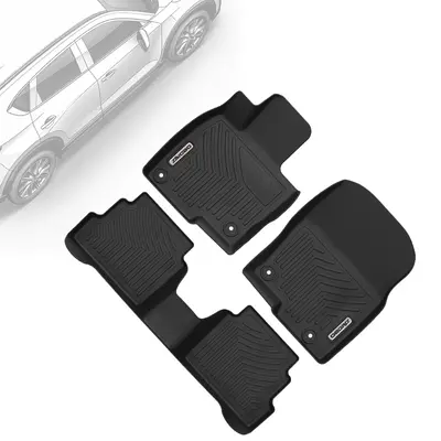 OEDRO Custom Fit Front & 2nd Row Floor Mats for 2017-2025 Mazda CX-5, Premium All-Weather Protection, Heavy Duty & Durable Li...