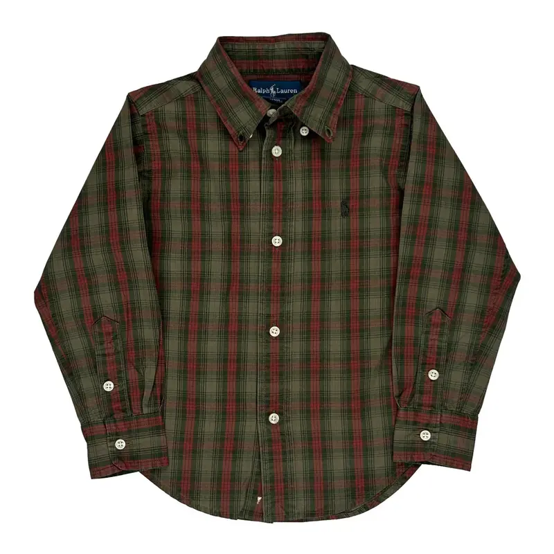 Age 2 Ralph Lauren Checked Shirt - Small Brown Cotton | Size: small