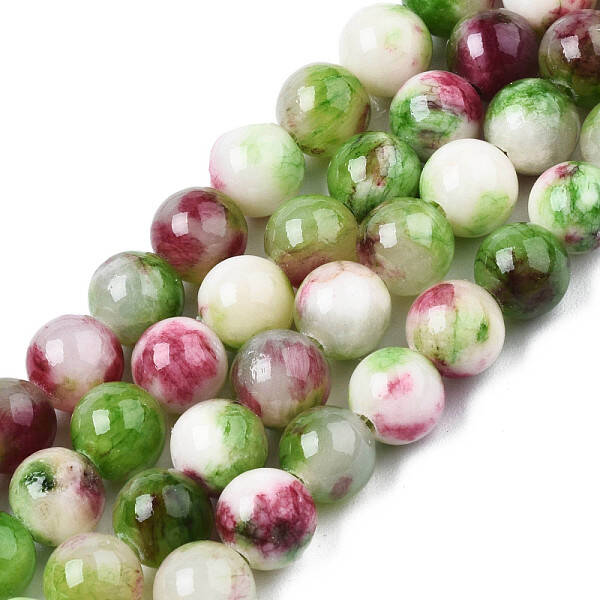 Natural Dyed Persian Jade Gemstone Bead Strands