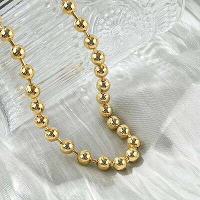 Rack Plating Brass Ball Chain Necklaces for Women
