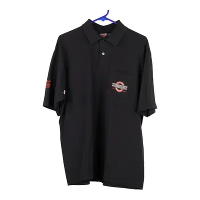Harley Davidson Polo Shirt - Large Black Cotton