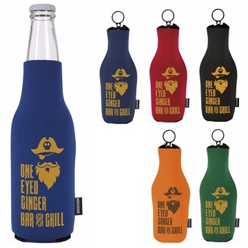 200 Custom Koozie Neoprene Zip-Up Bottle Cooler - Foldable & ...