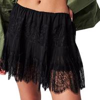 Women Y2k Lace Ruffle Mini Skirt Half Slip Flowy Underskirt Low Waist Layered Pleated Skirt Streetwear Fashion