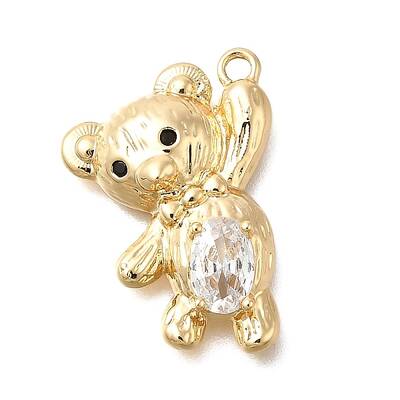 Brass Micro Pave Cubic Zirconia Pendants