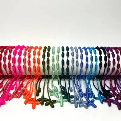 Handmade Knotted Rosary Bracelet - Decenario, Knot Bracelet, Knot Cross Bracelet, Baptism, First Communion, Prayer, Confirmat...