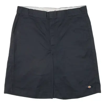 DICKIES Mens Workwear Shorts Black Loose 2XL W42