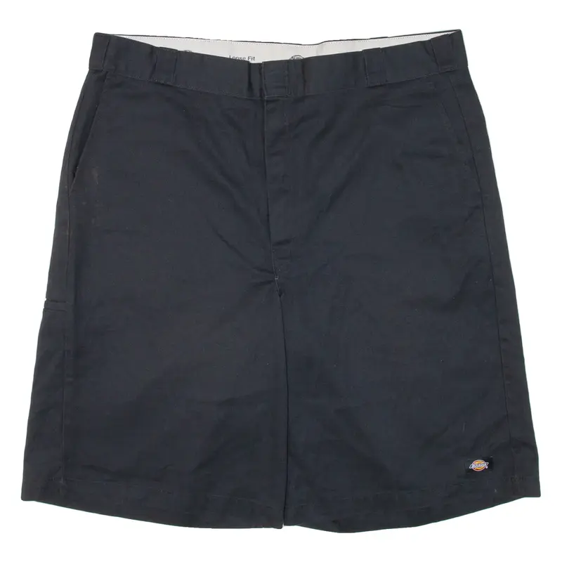 DICKIES Mens Workwear Shorts Black Loose 2XL W42