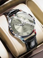 Men's Business Fashion Round Dial Analog Quartz Watch, Fashion Watch for Party, Daily Clothing Decor, Trendy All-match & Exqu...
