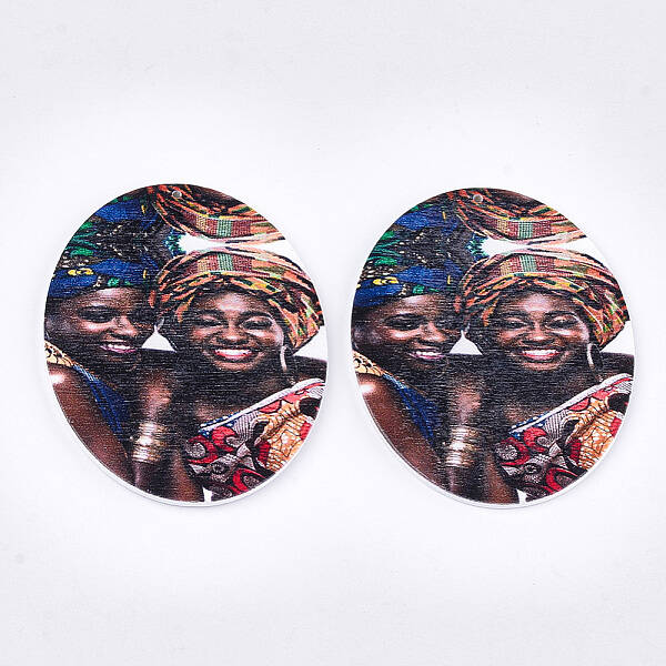 Printed Wooden Big Pendants