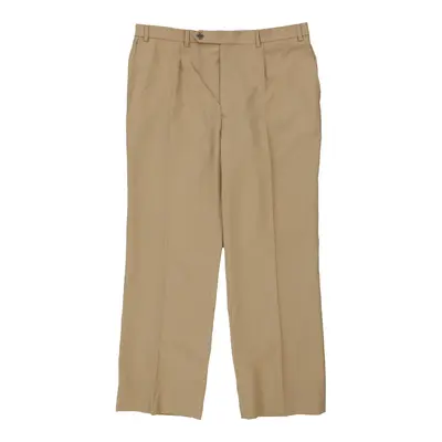 Bell Trousers - 34W 28L Beige Polyester Blend
