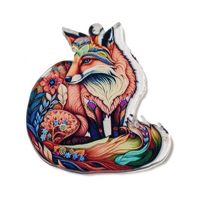 Cartoon Animal Printed Acrylic Pendants Decorations