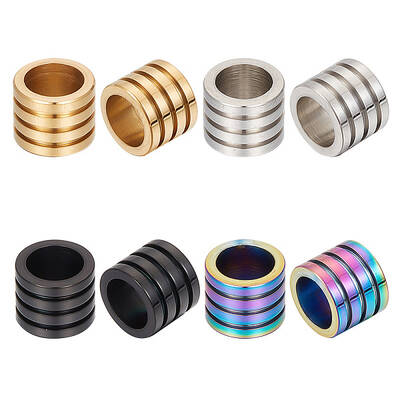 16Pcs 4 Colors 304 Stainless Steel Beads