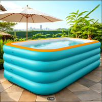 CABIN KANGAROO LTD 102.3 Inches/118.1 Inches Large Adult Inflatable Pool with 31 Line Thickened Design, Easy Installation, Du...