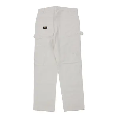Dickies Carpenter Trousers - 34W 32L White Cotton