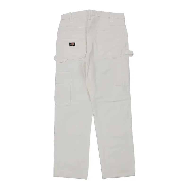Dickies Carpenter Trousers - 34W 32L White Cotton