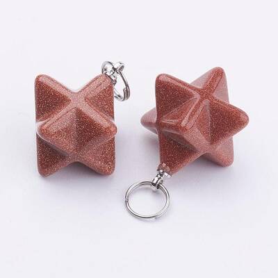 Synthetic Goldstone Pendants