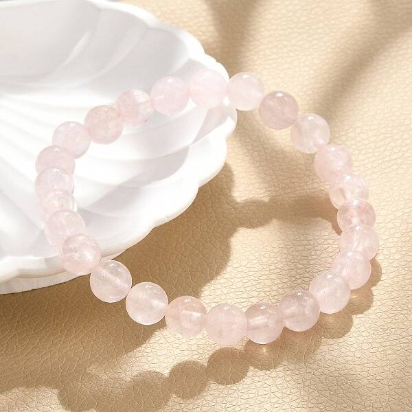 Natural Rose Quartz Stretch Bracelets