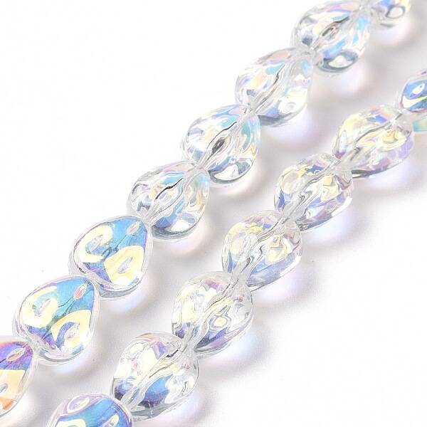 Transparent Electroplate Glass Beads Strands