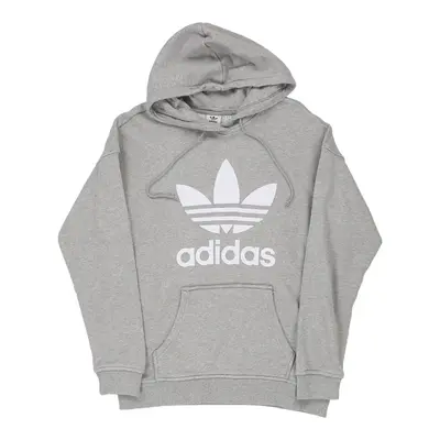 Adidas Spellout Hoodie - Medium Grey Cotton