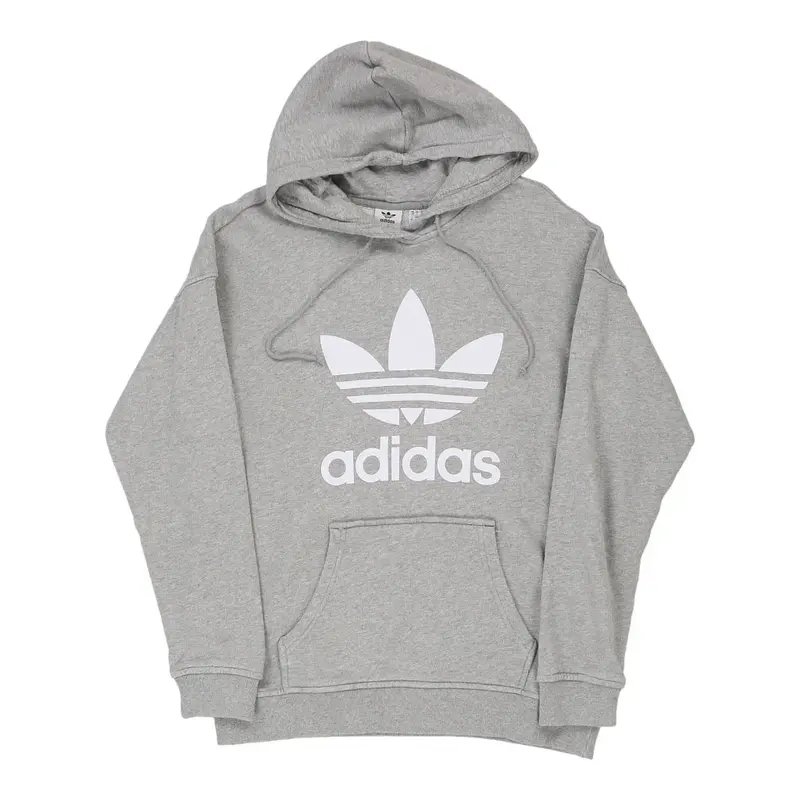 Adidas Spellout Hoodie - Medium Grey Cotton