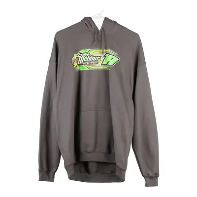 Bobby Webber Racing Gildan Graphic Hoodie - Large Grey Cotton
