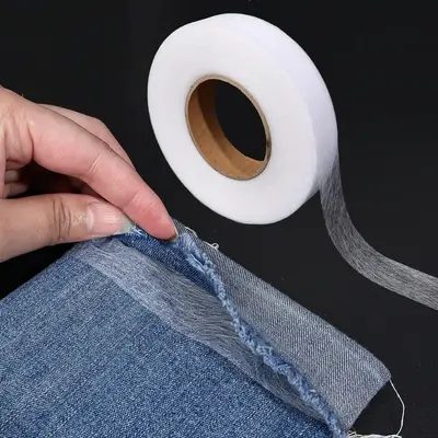 1 Roll Sticky Fabric Tape, Diy Decorative Double-sided Tape, Hemming Tape for Clothes, Adhesive Cloth Tape