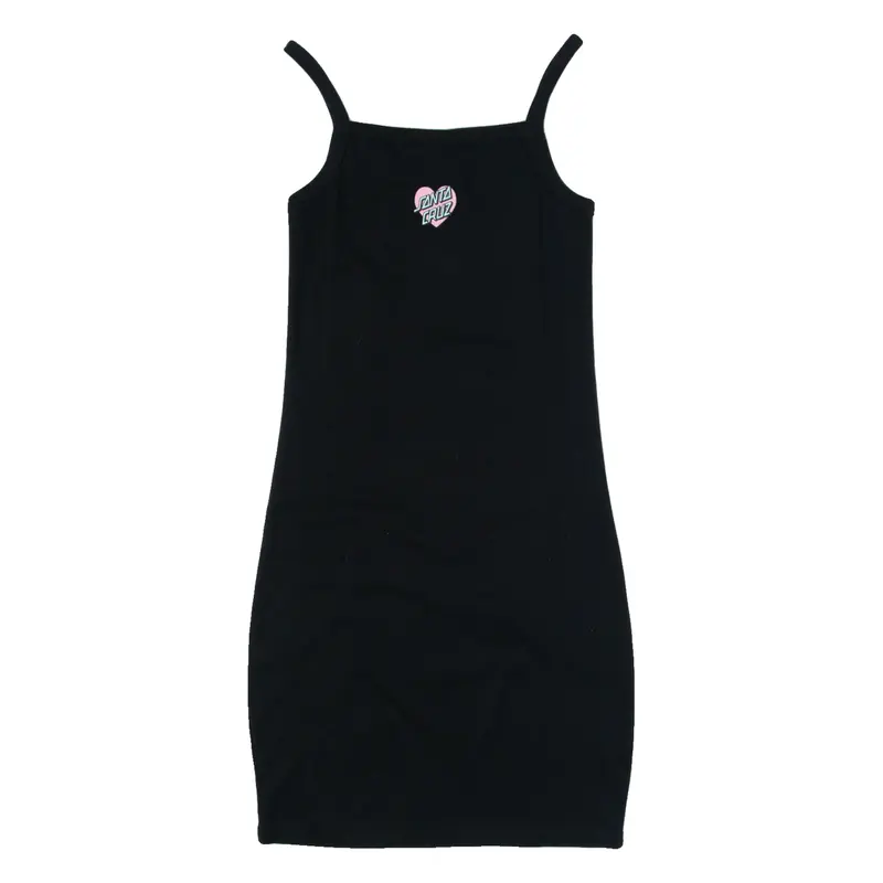 SANTA CRUZ Womens Bodycon Dress Black Sleeveless Knee Length S