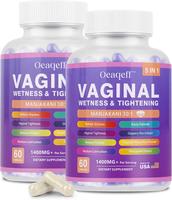 Vaginal Moisturizer & Tightening Capsules - Kacip Fatimah 1,000mg & Manjakni 200mg for Female Intimate Health,Slippery Elm fo...