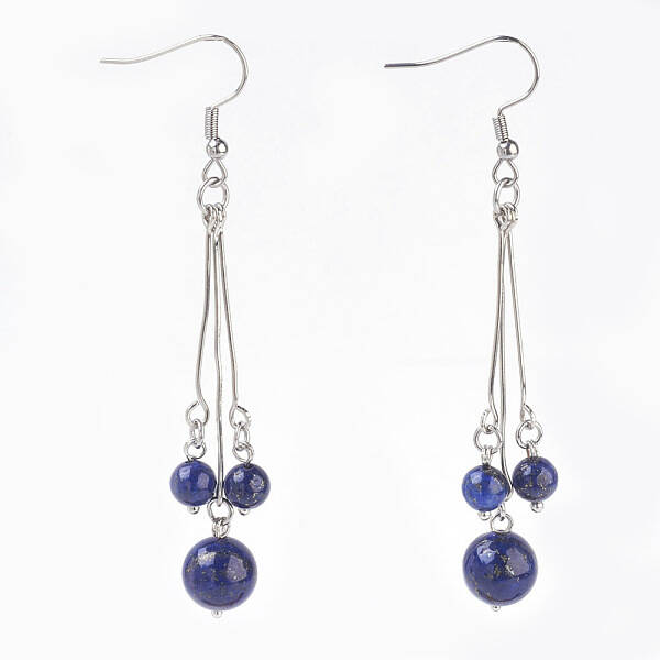 Natural Lapis Lazuli Dangle Earrings