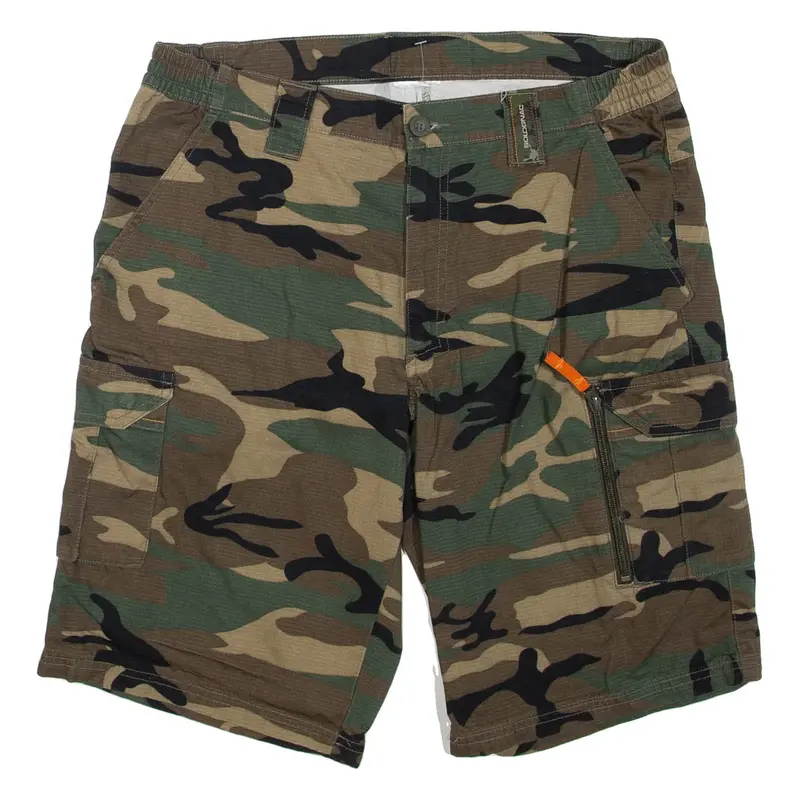 Mens Cargo Shorts Green Camouflage M W34