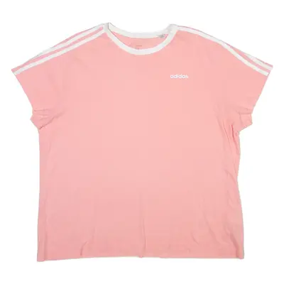ADIDAS Womens T-Shirt Pink XL