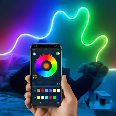 USB Powered LED Strip Light, RGB Color Changing LED Light With Remote Control, Ambient Night Light For Home Party Decor