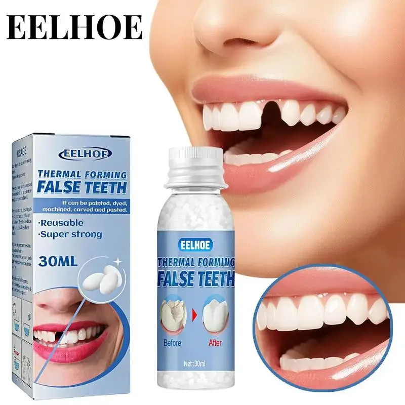 1/2/4pcs EELHOE Moldable Dental Gel Dentures Temporary Fillings Cavities and Teeth Fillings Temporary Tooth Filling Denture K...
