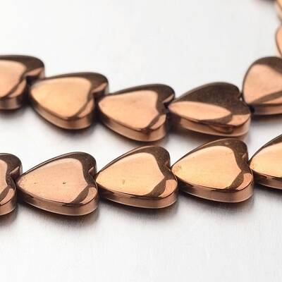 Electroplate Non-magnetic Synthetic Hematite Bead Strands