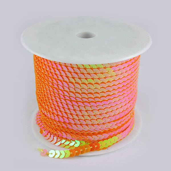 Orange With AB Color Paillette/Sequins Roll