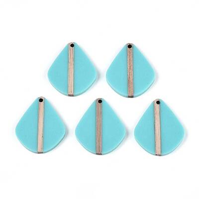 Opaque Resin & Wood Pendants