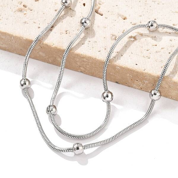 304 Stainless Steel Satellite Chains Multi-strand Bracelets for Men Women