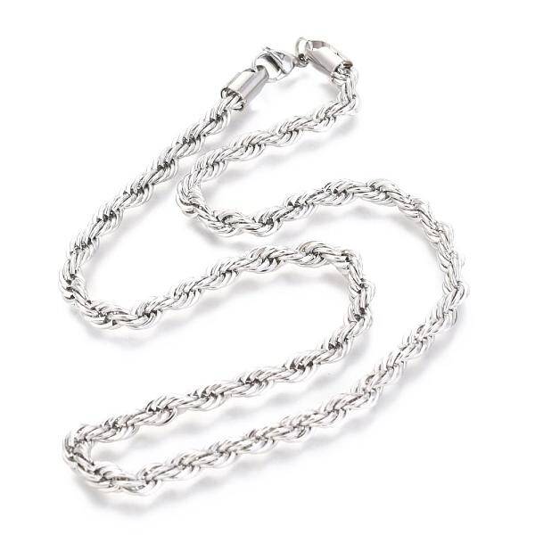Non-Tarnish 304 Stainless Steel Rope Chain Necklaces