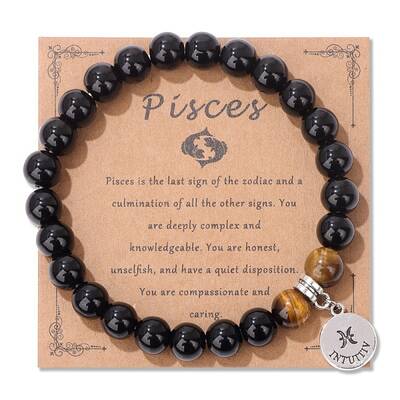 Natural Tiger Eye & Agate Beaded Stretch Bracelets