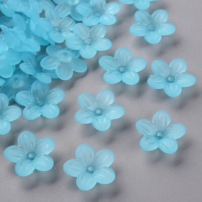 Frosted Acrylic Bead Caps