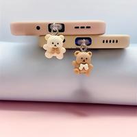 Cute Bear Design Phone Charging Port Dust Plug, 1 Count Anti Dust Plug for Phone, Unique Mobile Phone Accessories for Women &...