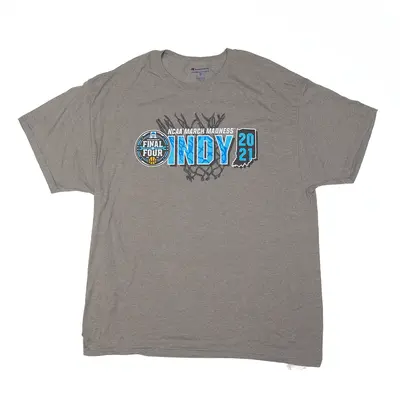 CHAMPION NCAA Indianapolis Basketball T-Shirt Grey USA Short Sleeve Mens XL