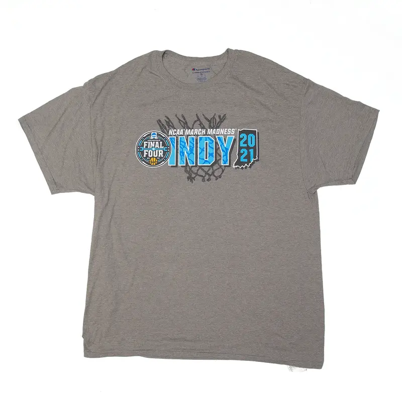 CHAMPION NCAA Indianapolis Basketball T-Shirt Grey USA Short Sleeve Mens XL