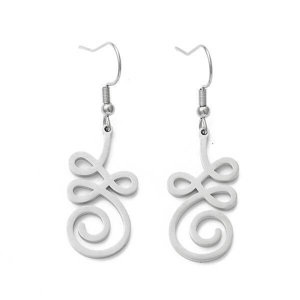 Non-Tarnish 304 Stainless Steel Knot Dangle Earrings for Women